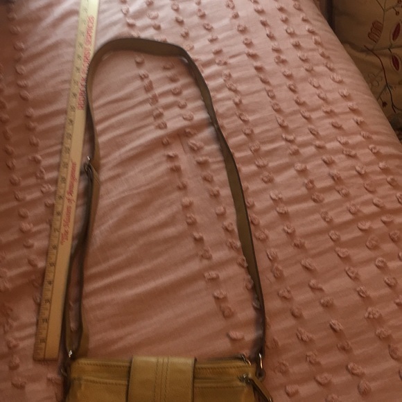 TIGNANELLO Yellow Pebble Leather Crossbody - Picture 11 of 11